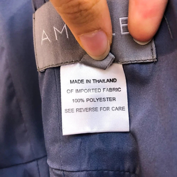 BHLDN Amsale Moe Strappy Dusk Blue Slim Mermaid Bridesmaids Formal Maxi Dress 6 - Picture 7 of 8